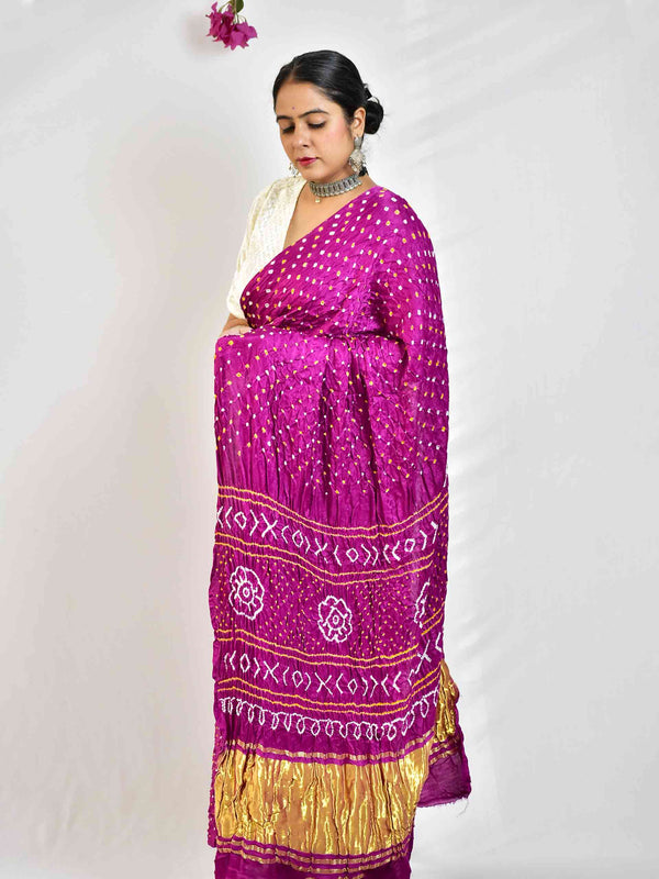 Kanjiwarm rai Bandhej saree Fabric (pure silk)35GM Skirt border patten at  Rs 9000 in Surat